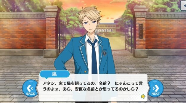 鳴上嵐（Knights）と猫「にゃんこ」